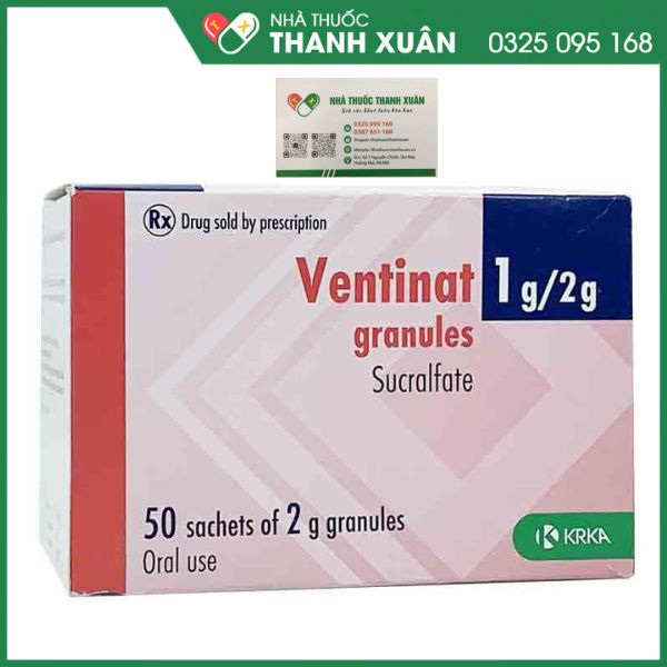 Ventinat 1g/2g - Điều trị loét dạ dày tá tràng, viêm dạ dày mạn tính, loét lành tính